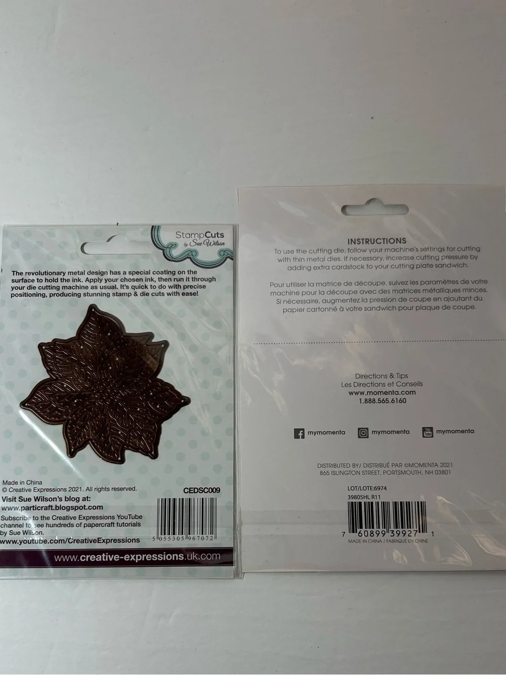 Creative Expressions Poinsettia & Pine Tree Die Cut for manual cutting machine